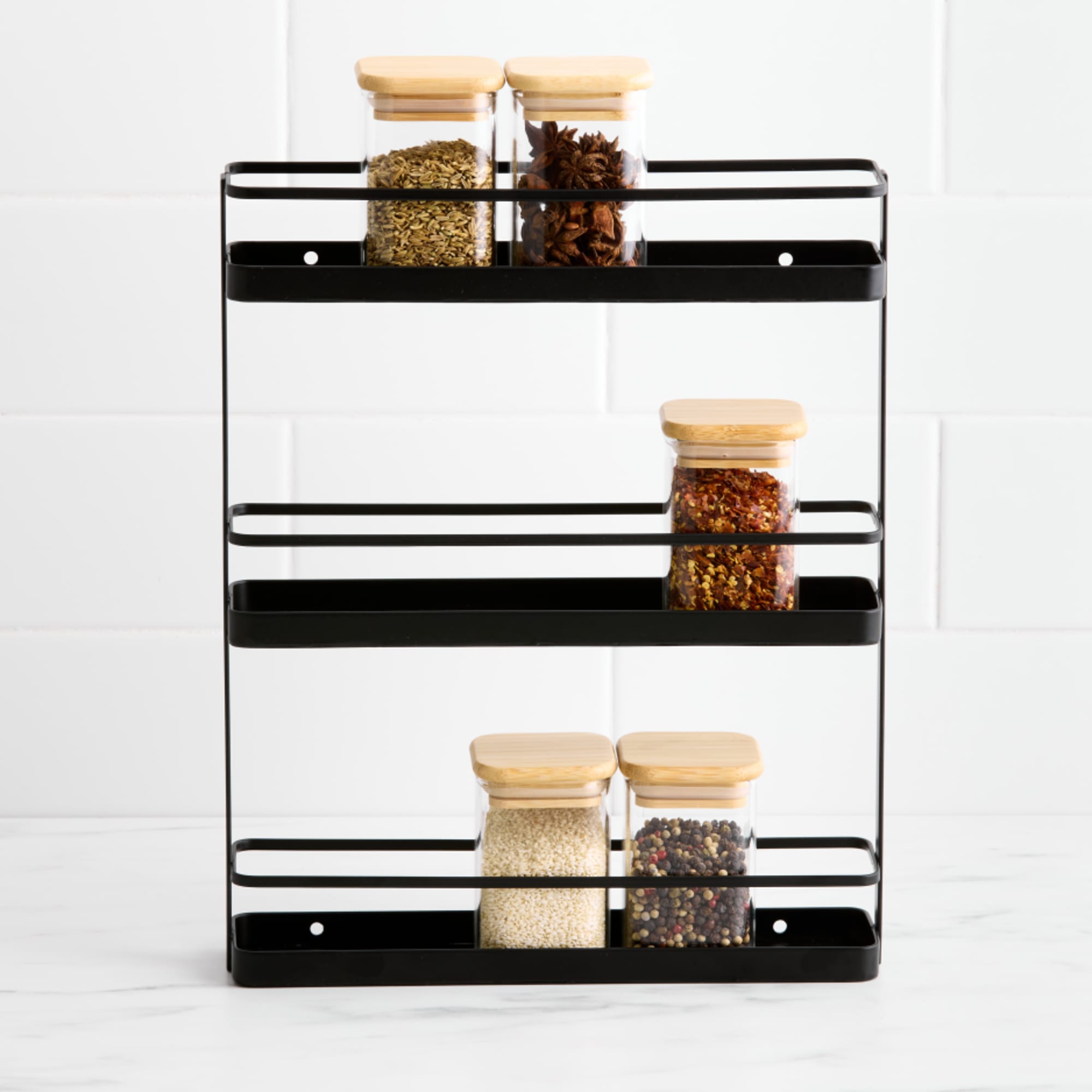 Kitchen Pro Tidy 3 Tier Spice Rack Black Kitchen Warehouse™